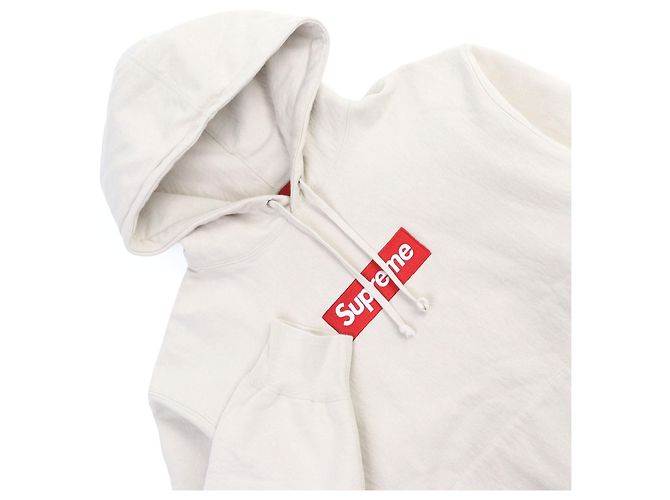 Sudadera con capucha logo Box Supreme Beige Crudo - vista 2