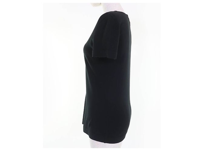 Timeless Top de punto de algodón COCO Mark de Chanel Negro - vista 2