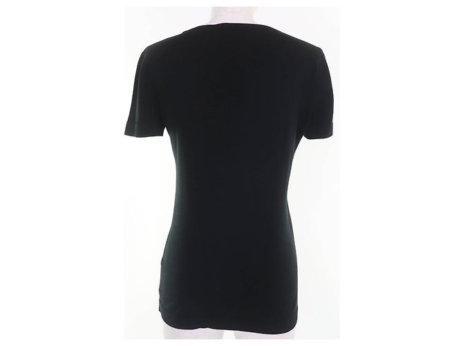 Timeless Top de punto de algodón COCO Mark de Chanel Negro - vista 3