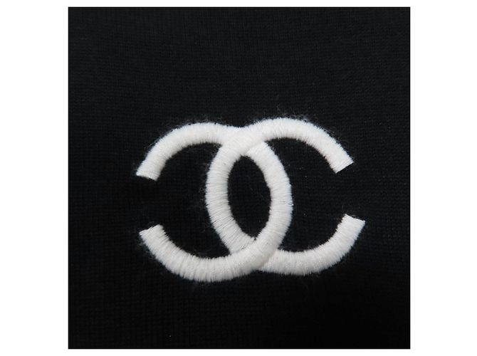 Timeless Top de punto de algodón COCO Mark de Chanel Negro - vista 5