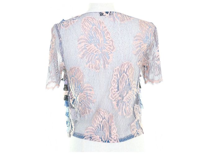 Timeless Top de rayón Chanel Rosa Azul Multicolor Beige - vista 3