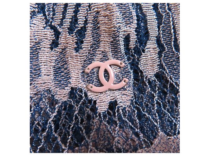 Timeless Top de rayón Chanel Rosa Azul Multicolor Beige - vista 5