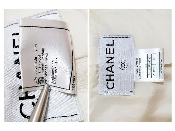 Chanel Abrigo Blanco de Poliamida - vista 2