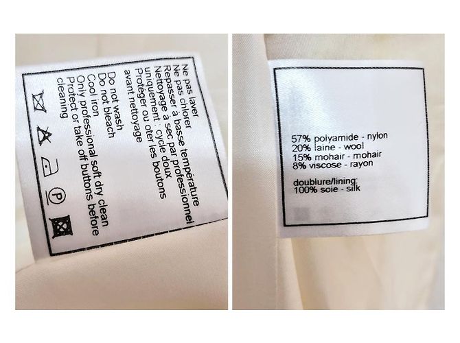 Chanel Abrigo Blanco de Poliamida - vista 3