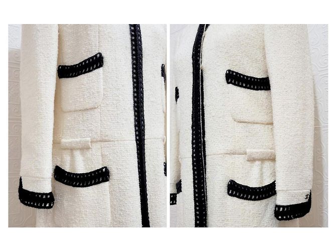 Chanel Abrigo Blanco de Poliamida - vista 7