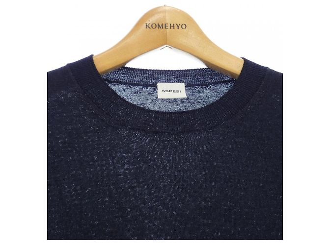 Autre Marque Aspesi Wollstrick Blau Marineblau - Ansicht 5