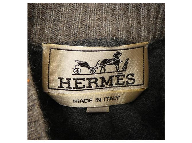 Hermès Cárdigan de cachemira Hermes 467160HA Gris - vista 4