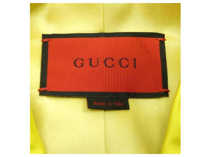 Chaqueta de seda Gucci 706292 ZHS84 Amarillo - vista 4