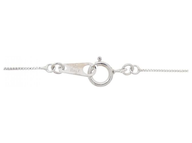Autre Marque Collana in oro bianco Au750 con granato e diamanti Argento - vista 5