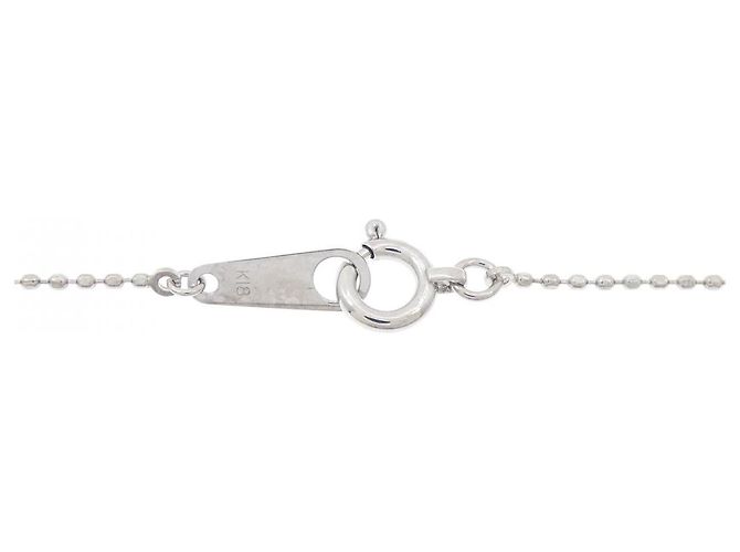 Autre Marque Collana con diamanti a tre pietre in oro bianco Au750 Argento - vista 5
