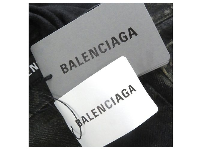 Everyday Pantalones de denim de algodón Super Destroy de Balenciaga Negro - vista 9