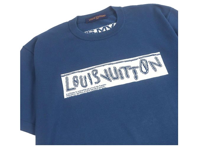 Camiseta de algodón de manga corta de punto Louis Vuitton Azul - vista 2