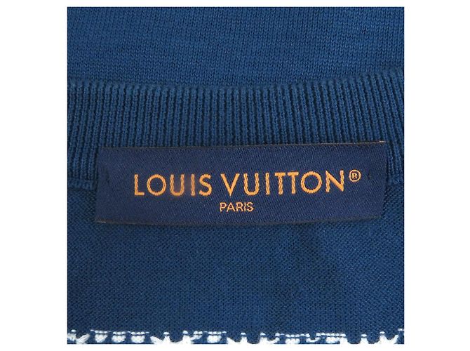 Camiseta de algodón de manga corta de punto Louis Vuitton Azul - vista 5