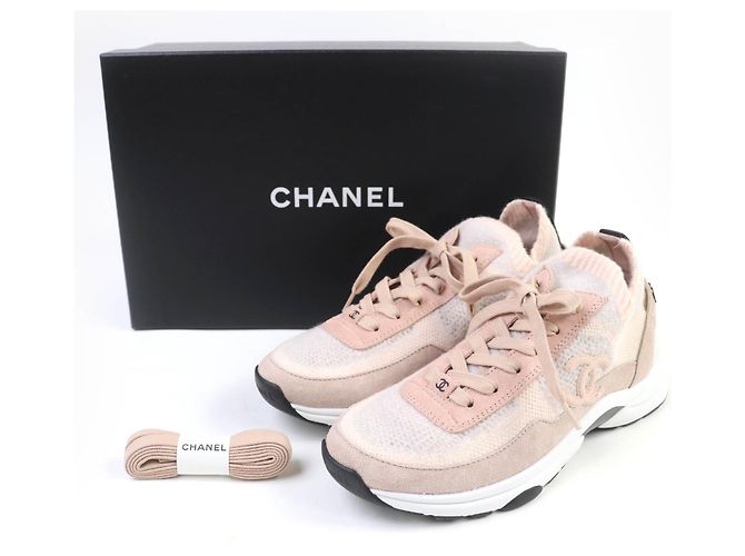Timeless Zapatillas de punto COCO Mark de Chanel Rosa - vista 2