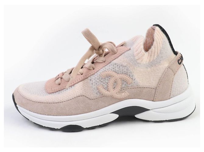 Timeless Zapatillas de punto COCO Mark de Chanel Rosa - vista 5