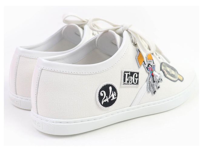 Tênis de lona bordados Innocent da Hermès Branco - vista 3