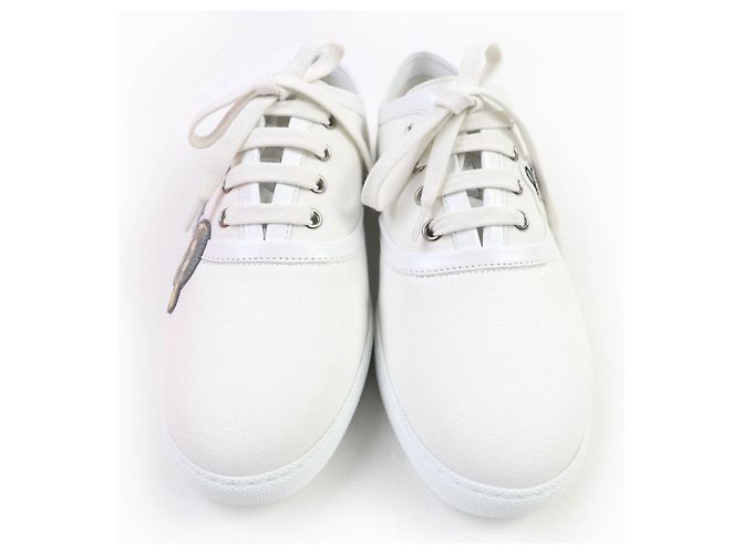 Tênis de lona bordados Innocent da Hermès Branco - vista 4