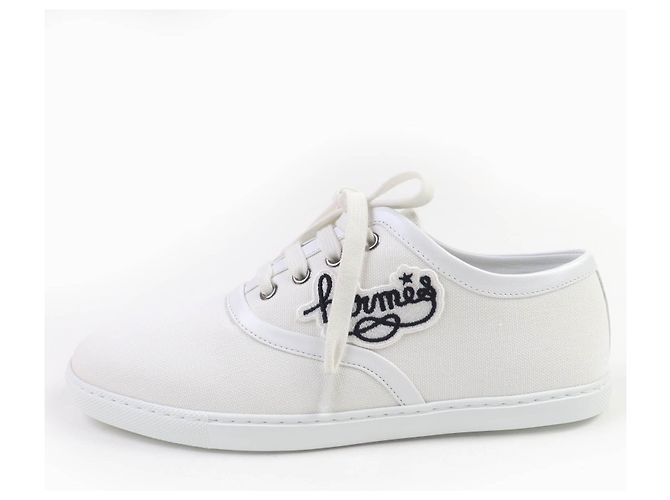 Tênis de lona bordados Innocent da Hermès Branco - vista 5