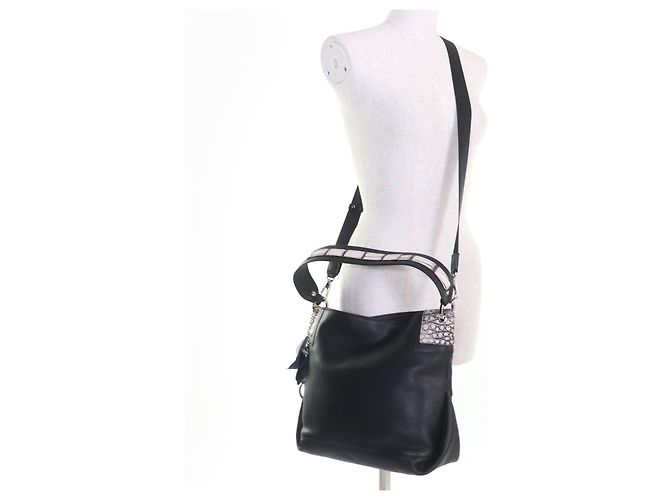 Autre Marque Borsa a mano 2 in 1 in pelle di coccodrillo Beaugrand Nero - vista 10