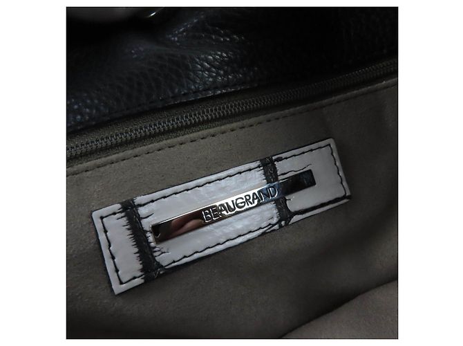Autre Marque Borsa a mano 2 in 1 in pelle di coccodrillo Beaugrand Nero - vista 14
