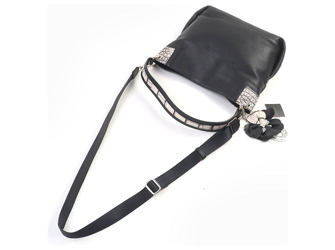 Autre Marque Borsa a mano 2 in 1 in pelle di coccodrillo Beaugrand Nero - vista 5