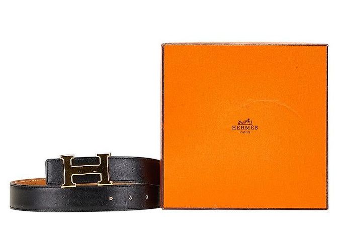 Cinturón Constance de Box Calf de Hermès Negro - vista 7