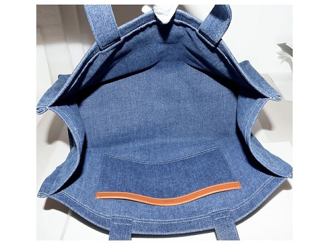 Céline Borsa Cabas in Denim Celine 2 in 1 Blu - vista 4