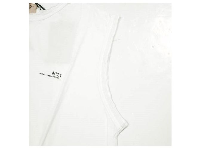 Autre Marque Top sin mangas de algodón N21 Blanco - vista 7
