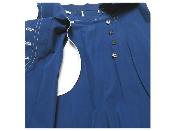 Autre Marque Falda cruzada de poliéster y algodón Azul - vista 6