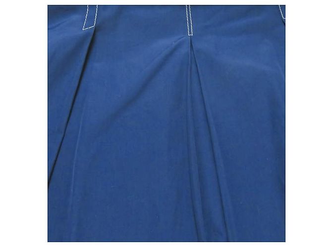 Autre Marque Falda cruzada de poliéster y algodón Azul - vista 7