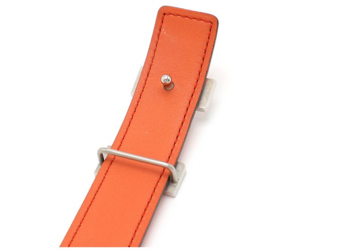Cinturón de cuero Constance80 de Hermès Rosa Naranja - vista 4