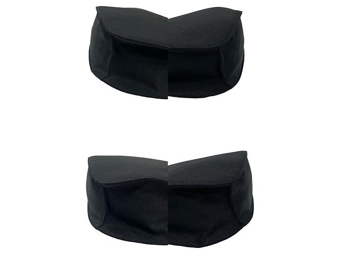 Tote Sac cabas en toile avec logo Triangle Prada Noir - vue 8