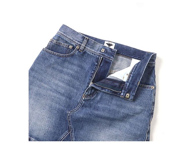 Falda Mini de Denim de Algodón Christian Dior 422J21A3830 Azul - vista 3