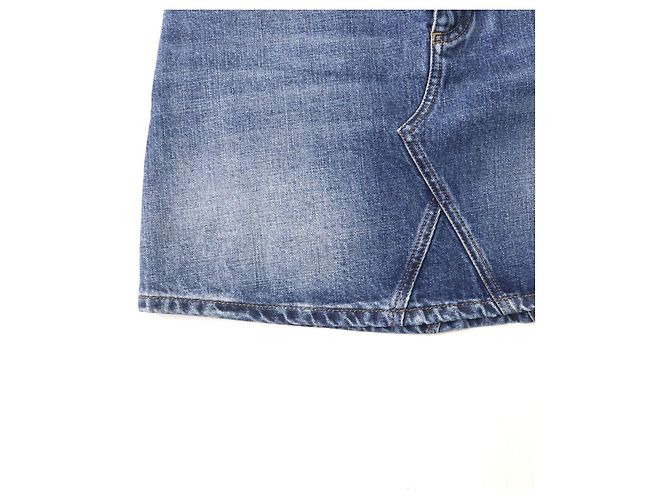 Falda Mini de Denim de Algodón Christian Dior 422J21A3830 Azul - vista 5