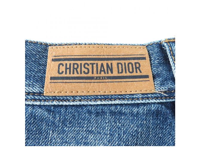 Falda Mini de Denim de Algodón Christian Dior 422J21A3830 Azul - vista 6