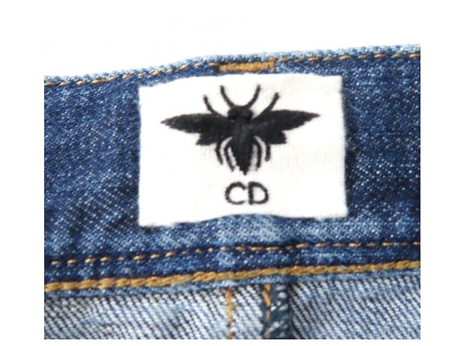 Falda Mini de Denim de Algodón Christian Dior 422J21A3830 Azul - vista 7