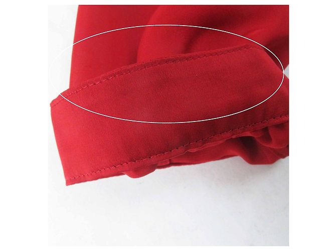 Langarm-Strickbluse aus Wolle und Polyester Sacai 21-05830 Pink Rot - Ansicht 11