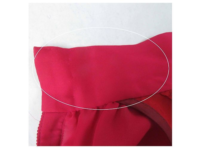 Langarm-Strickbluse aus Wolle und Polyester Sacai 21-05830 Pink Rot - Ansicht 9