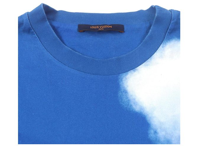 Camiseta de algodón con estampado de nubes Louis Vuitton Azul - vista 3