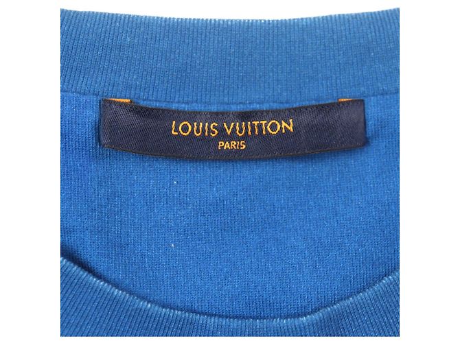 Camiseta de algodón con estampado de nubes Louis Vuitton Azul - vista 6