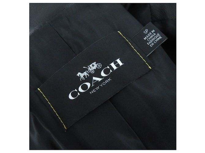 Giacca Racer Uptown in pelle di pecora Coach Nero - vista 11