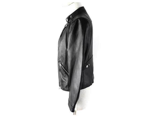 Giacca Racer Uptown in pelle di pecora Coach Nero - vista 2