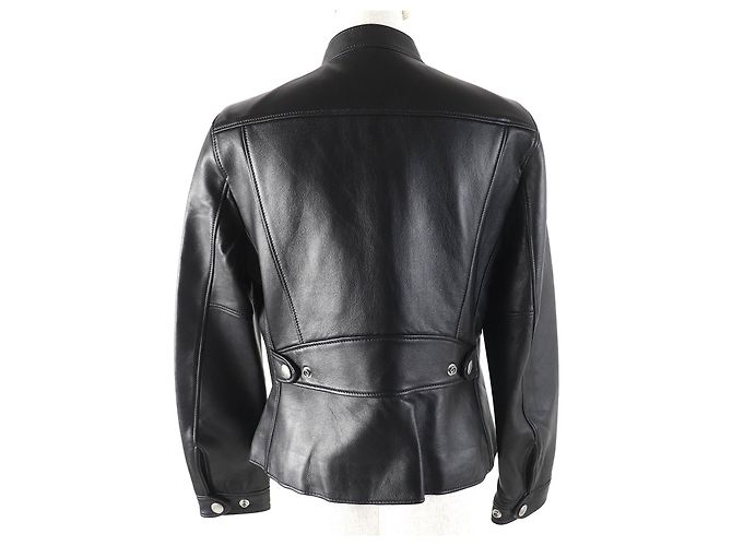 Giacca Racer Uptown in pelle di pecora Coach Nero - vista 3