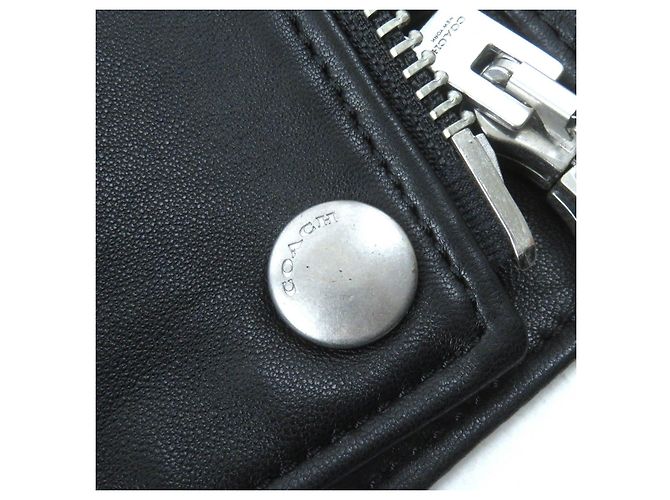 Giacca Racer Uptown in pelle di pecora Coach Nero - vista 7