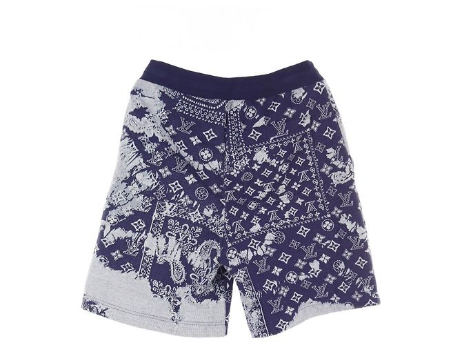 Pantalones de algodón Monogram Louis Vuitton Azul - vista 2