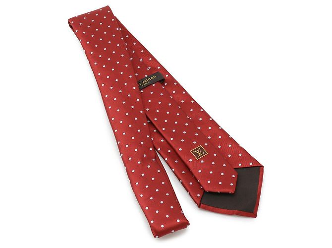 Louis Vuitton Silk Tie Red Dark red - view 2