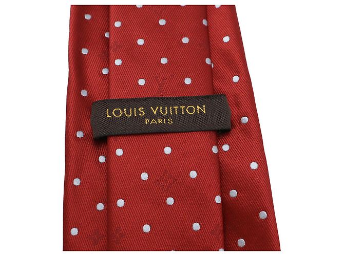 Louis Vuitton Silk Tie Red Dark red - view 5