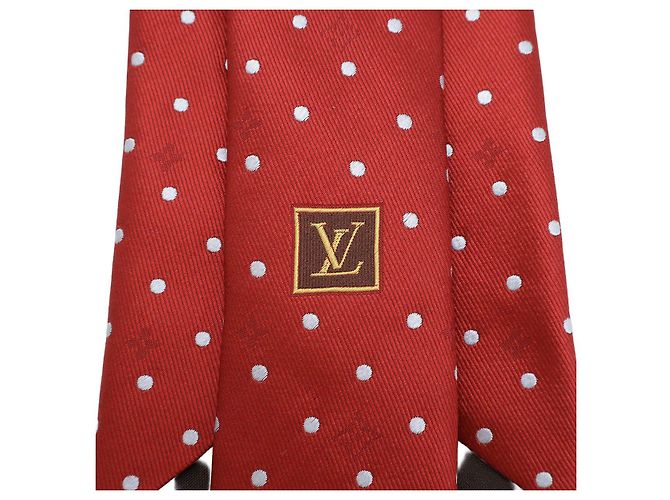 Louis Vuitton Silk Tie Red Dark red - view 6