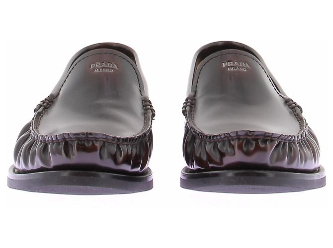 Prada Mocassini in pelle marrone - vista 4