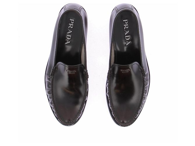 Prada Mocassini in pelle marrone - vista 6